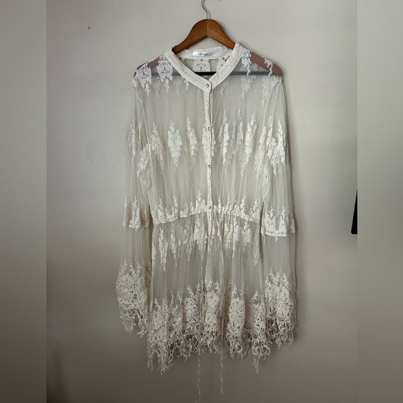 Cream lace cardigan - Picture 1 of 10
